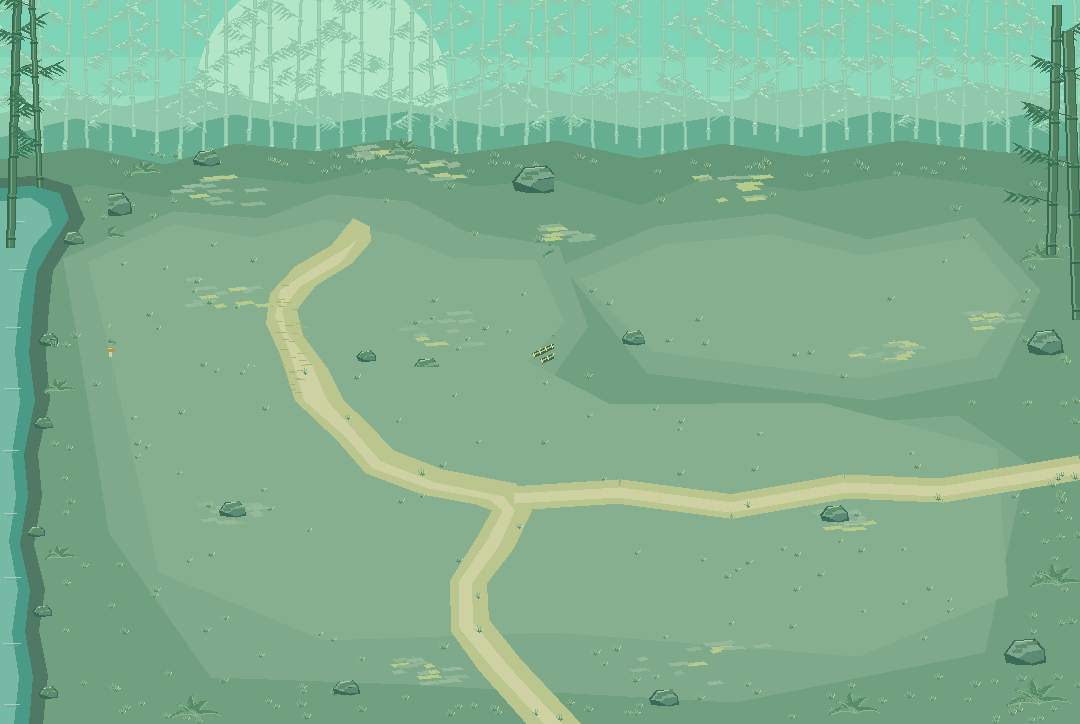 The Bamboo Grove pixel-art environment